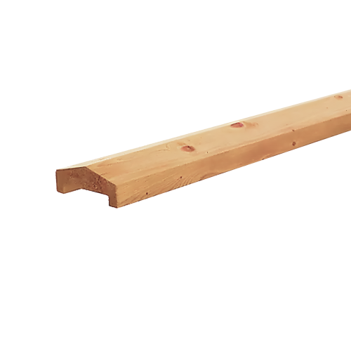 Afdek pira grenen, 35 x 85 mm, sponning 62 mm