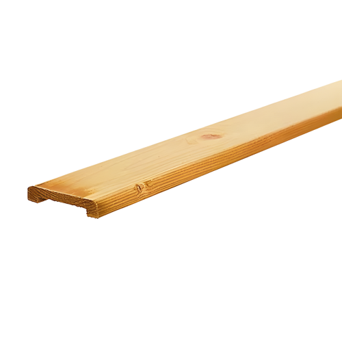 Afdeklat grenen breed, 19 x 96 mm, sponning 62 mm