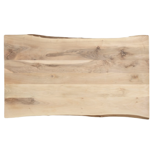 Tafelblad Europees walnoot 2-lange zijden boomkant 40mm 2800x1000x40 onbehandeld