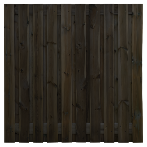 Tuinscherm 21 planks  180 x 180 cm Zwart gespoten