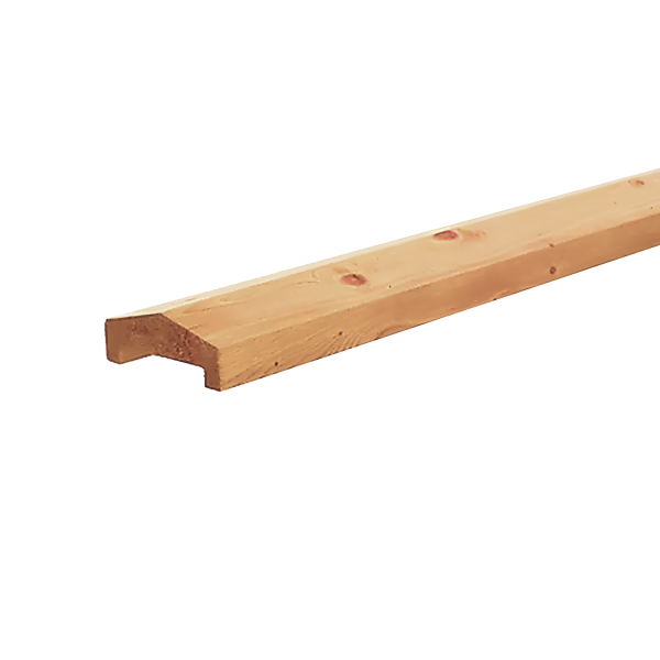 Afdek pira grenen, 35 x 85 mm, sponning 62 mm
